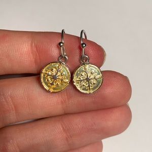 Snowflake Disc Earrings